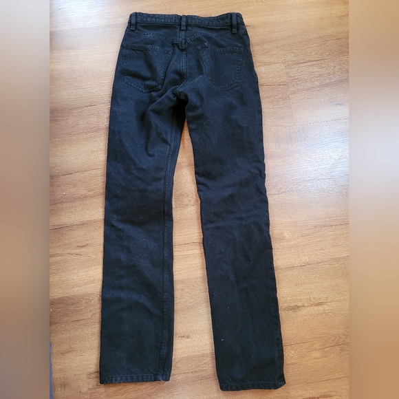 3/30$ Zara *FITS LIKE SIZE 0, labeled as Sz 2* Denim Stove Pipe MidRise LONG - Picture 3 of 4